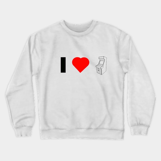 I 'Heart' Arcades Crewneck Sweatshirt by arcadeheroes